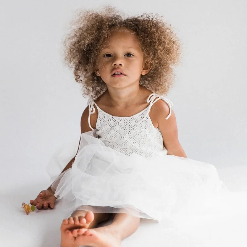 RAISED BY WATER - Elle Dress | White