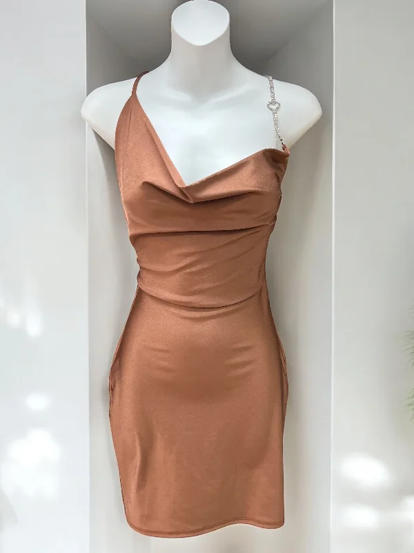 Rhinestone Heart Strap Dress Cristina 1549