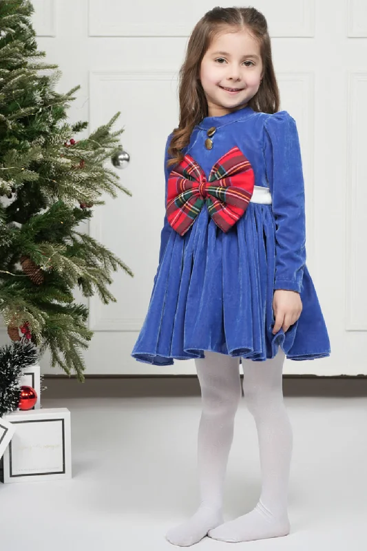 ROYAL BLUE VELVET DRESS