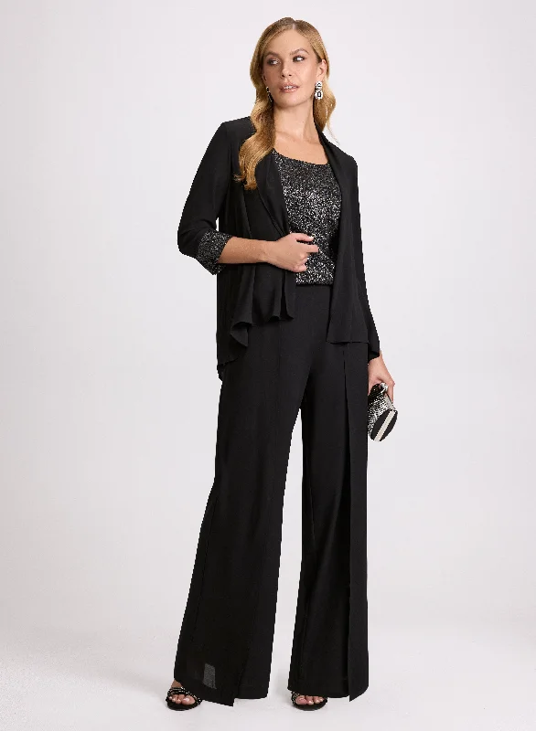 Shimmer Jacket, Top & Pants Set Cotton Jacket Linen Jacket Terry Jacket