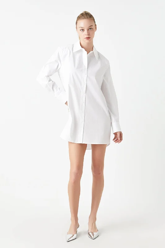 Grey Lab - Shirt Mini Dress Elegant Sequin Mini Dress