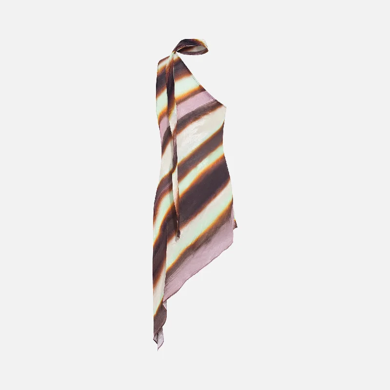 Siedres Dily Mini Dress - Multi Classic Striped Mini Dress