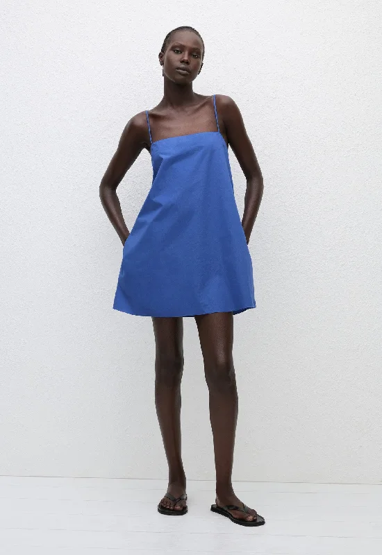 Square Cami Mini Dress - Yves Blue Comfortable Shift Mini Dress