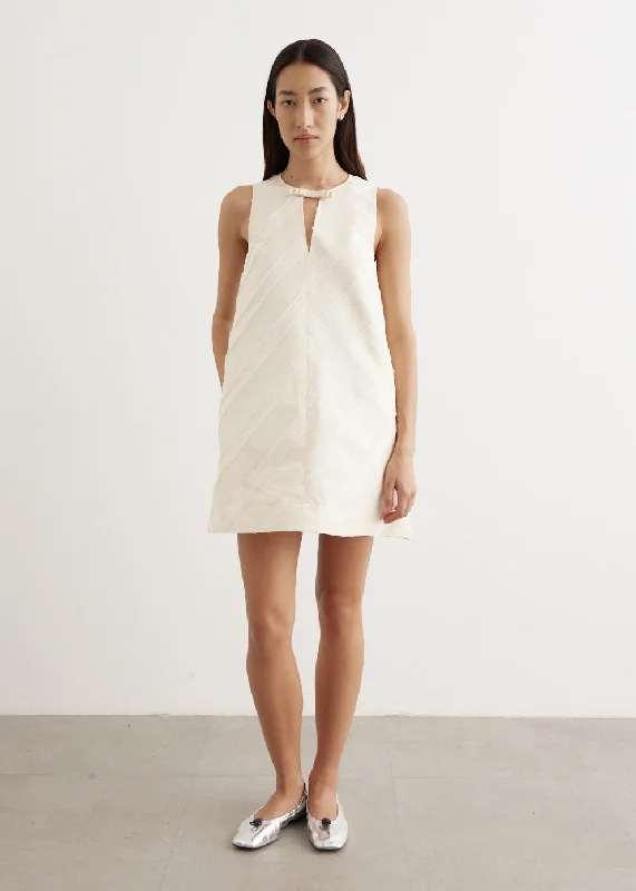 Stripe Taffeta Mini Dress Comfortable Bodycon Mini Dress