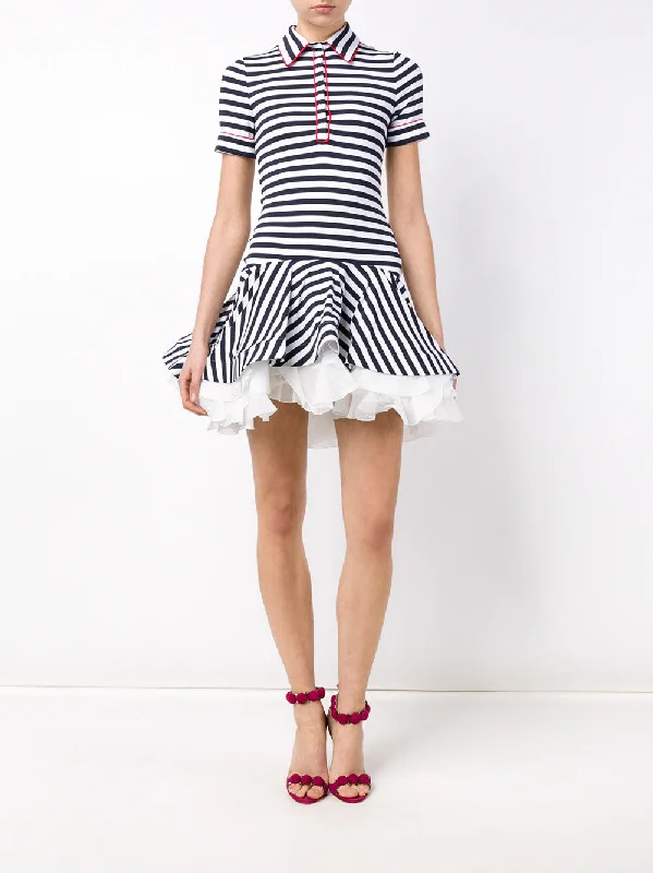 Striped Jersey Mini Dress Trendy Lace Mini Dress