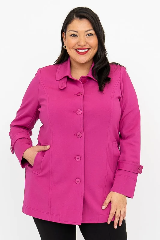 Tulip Jacket, Magenta, Modal Jacket Blazer Coat