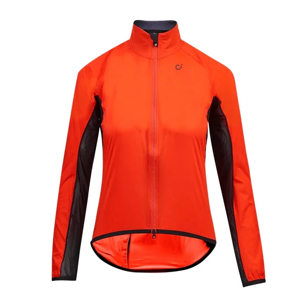 VELOCIO WOMENS ULTRALIGHT JACKET  FIRE RED Satin Fabric Silk Fabric Chiffon Fabric