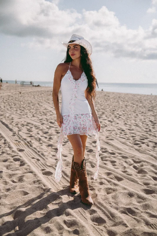 Garden Party Mini Dress Trendy Crossover Mini Dress