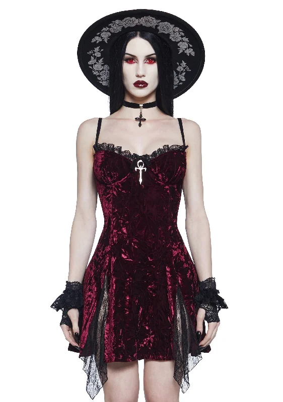Killer In Me Velvet Mini Dress Elegant Silk Mini Dress