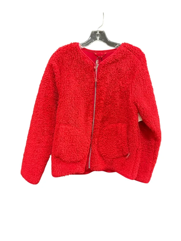 Jacket Fleece By Lululemon In Red, Size: M Trench Coat Raincoat Waterproof Jacket