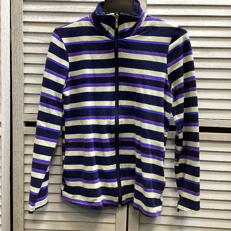 Jacket Other By Appleseeds In Striped Pattern, Size: S Print Jacket Jacquard Jacket Patchwork Jacket