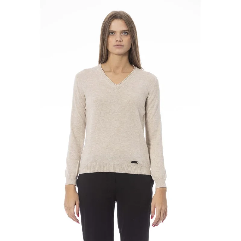 Baldinini Trend Beige Polyamide Women Sweater Anti-Pilling Anti-Shrink Durable