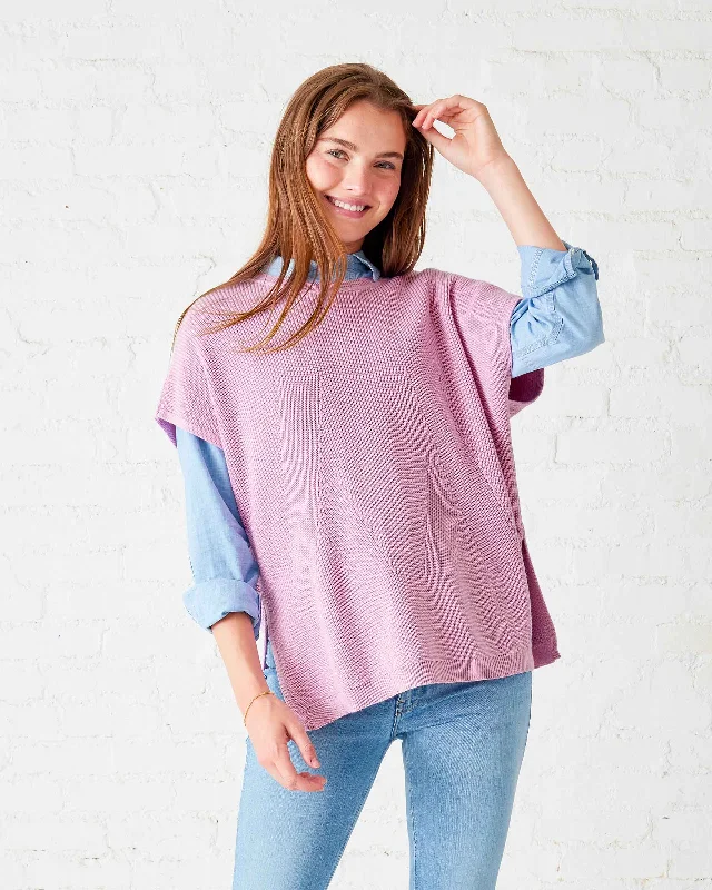 Camden Short Sleeve Sweater Chenille Blend Fleece Blend Nylon Blend