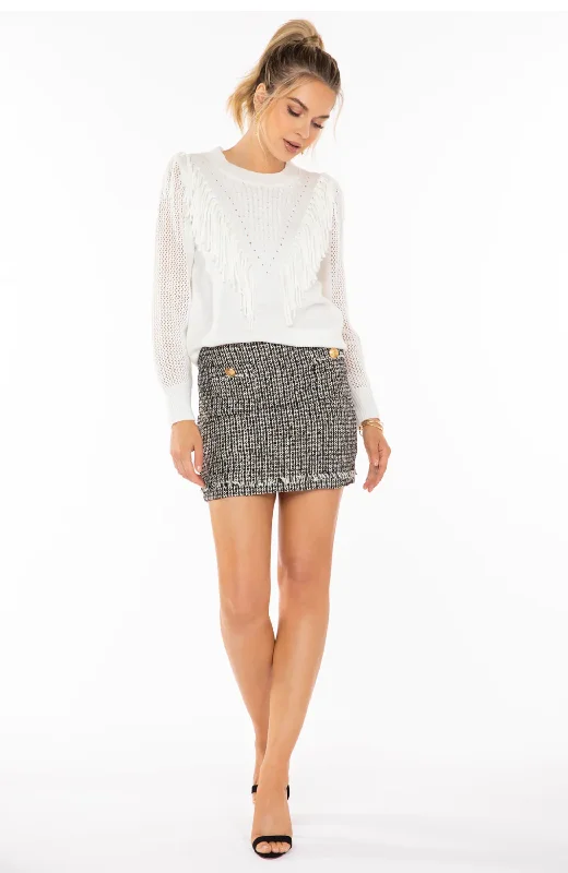 Bishop & Young - Celestial Fringe Sweater Nylon Fabric Polyester Fabric Spandex Fabric