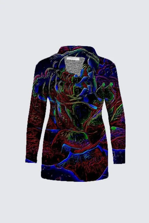 Floral Embosses: Roses 01-01 Designer Plus Size Mia Sweater Knit Tunic Satin Fabric Silk Fabric Chiffon Fabric