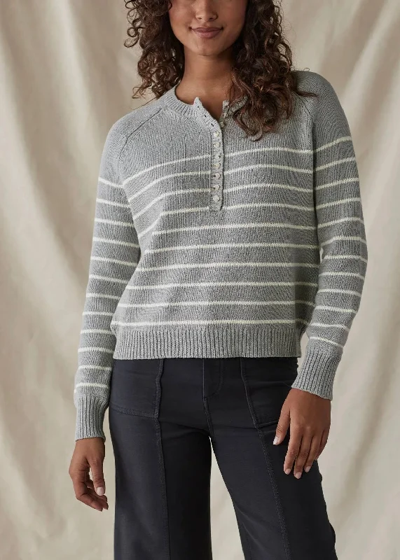 Josefine Henley Sweater Welt Pockets Slit Pockets Flap Pockets