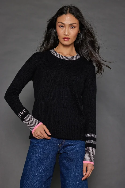 Lisa Todd Love Story Cashmere Sweater Boat Neck Shawl Collar Notched Collar