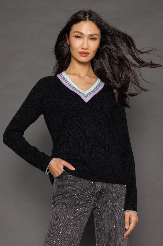 Lisa Todd To The Point Cashmere Sweater Mesh Sweater Canvas Denim