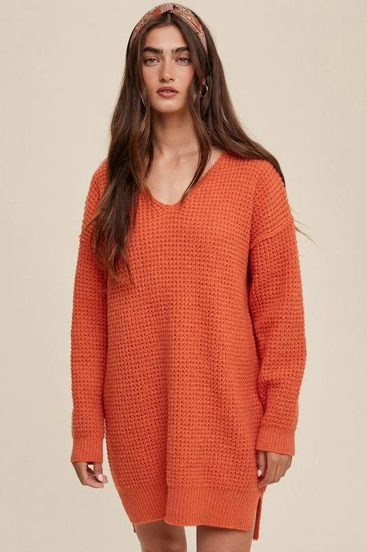 Listicle Slouchy V-neck Ribbed Knit Sweater Knit Fabric Woven Fabric Fleece Fabric