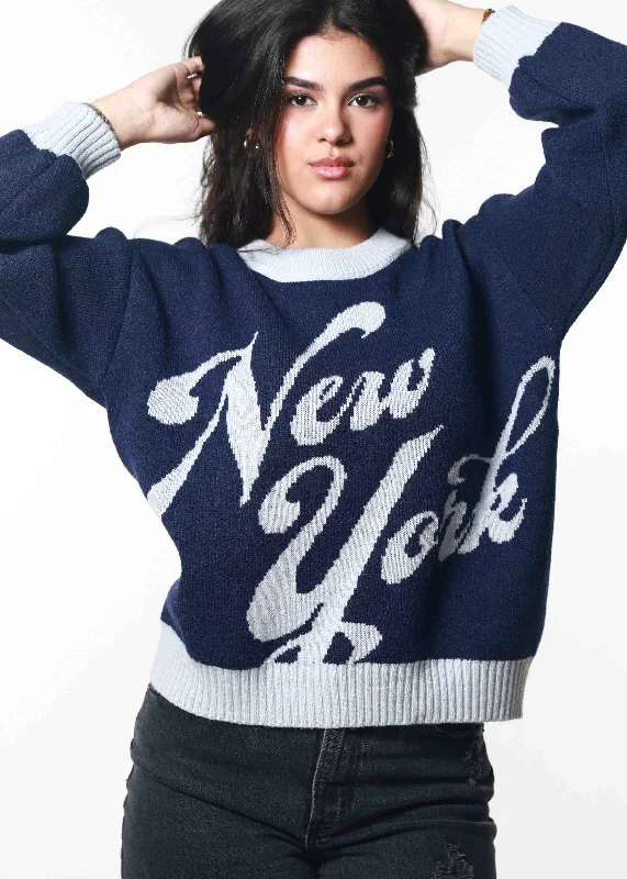 New York Oversized Sweater Casual Formal Business