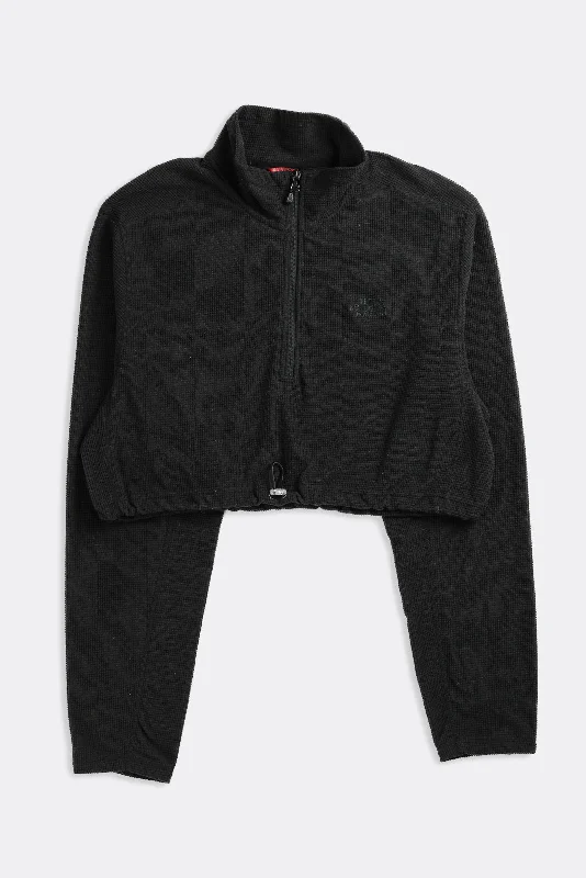 Rework North Face Cinched Crop Fleece Sweater - L Bright Pastel Dark