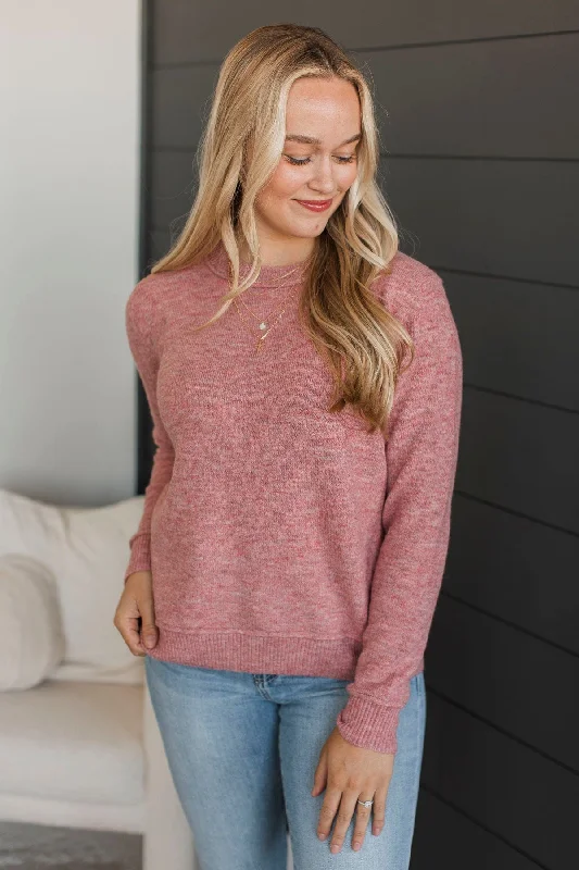 Unmistakable Beauty Knit Sweater- Coral Denim Fabric Leather Fabric Suede Fabric
