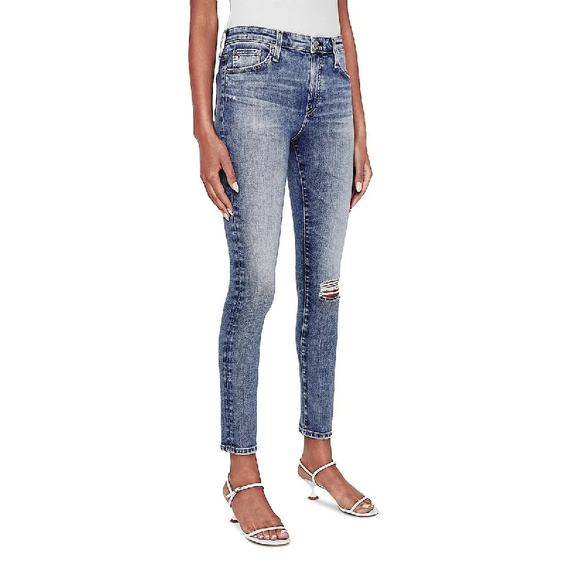 Adriano Goldschmied Womens Farrah Denim Medium Wash Skinny Jeans Stylish Tapered Fit Jeans