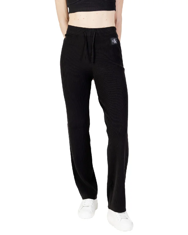 Calvin Klein Jeans  Ribbed Lounge Pants for Women Fashionable Slouchy Fit Jeans