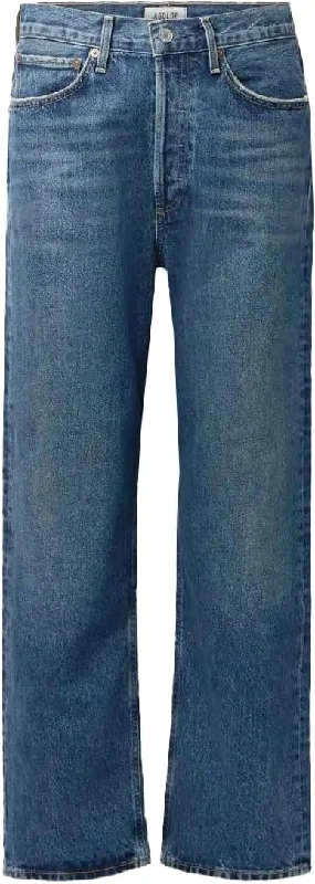 Agolde Women's 90's Jean Mid Rise Loose Fit, Imagine, 24 Trendy Classic Fit Jeans