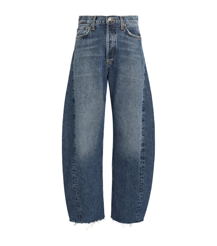 Agolde Women's Luna Pierced Jeans, Split, 24 Fashionable Vintage Wash Jeans
