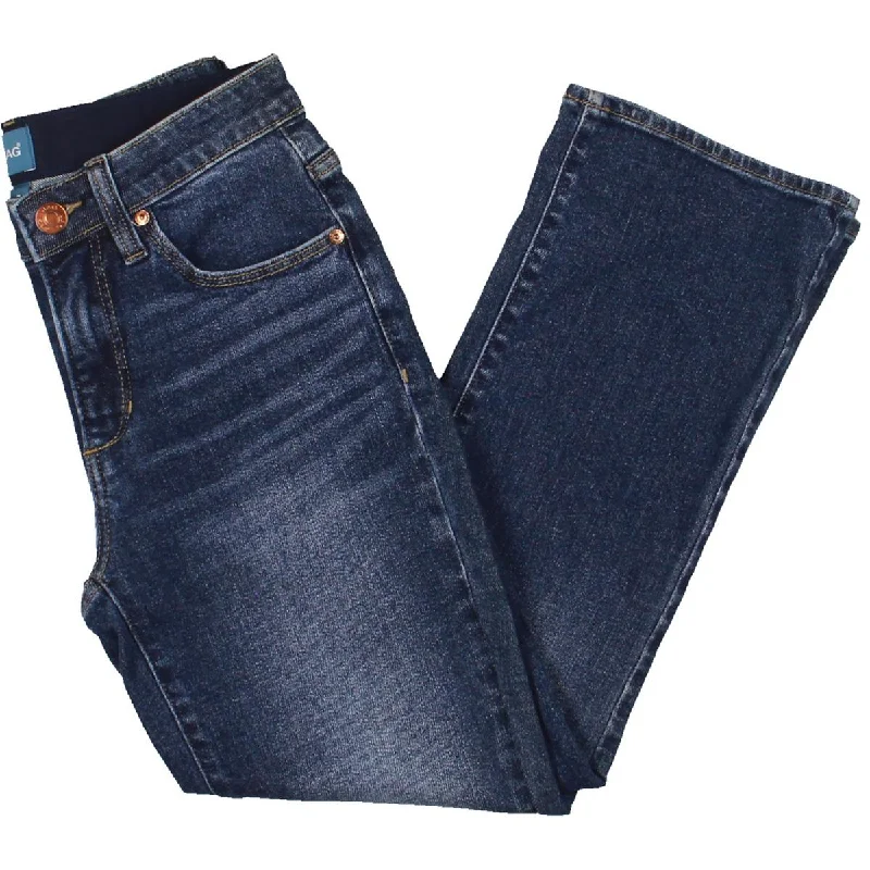 Eloise Womens Denim Mid Rise Cropped Jeans Trendy Colored Denim Jeans