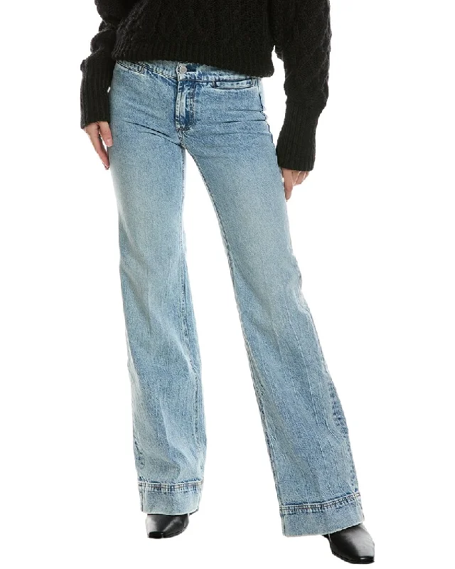 Alice + Olivia Kayla Wide Leg Jean Trendy Button-Up High-Waist Jeans