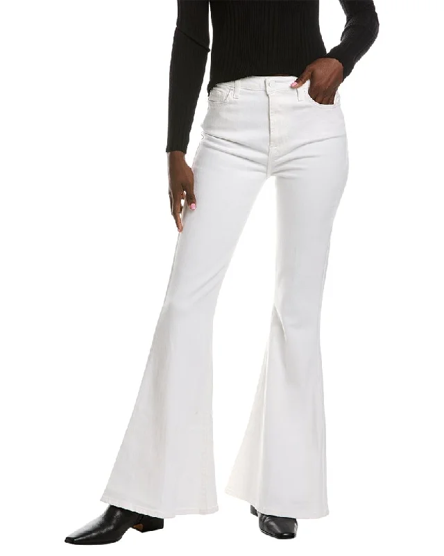 7 For All Mankind Mega Clean White Flare Jean Casual Straight-Leg Jeans