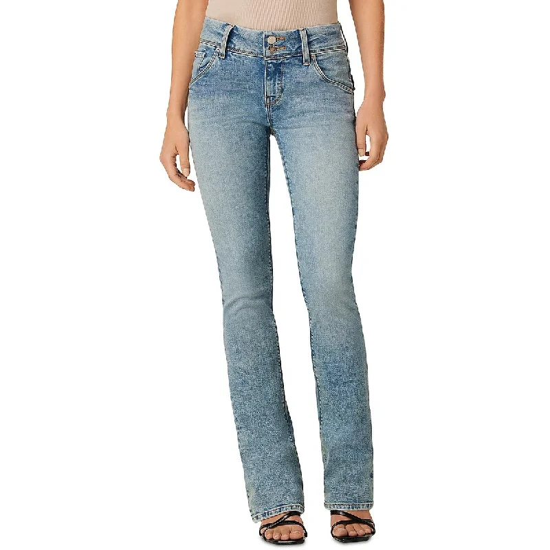 beth Womens Mid-Rise Petite Bootcut Jeans Casual High-Waisted Bootcut Jeans