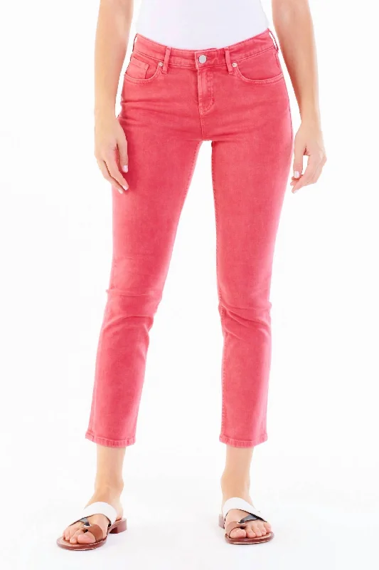 Blaire Slim Straight Jeans In Hibiscus Fashionable Jeggings Style Jeans