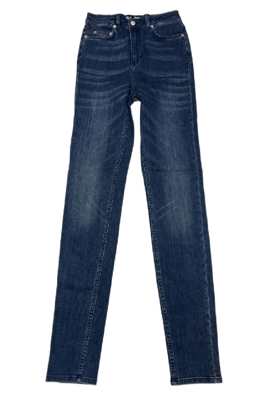 BLK DNM Women's Combs Blue High Rise Jeans 6 #WJ780101 Size 26/34 NWT Classic Slim Fit Jeans