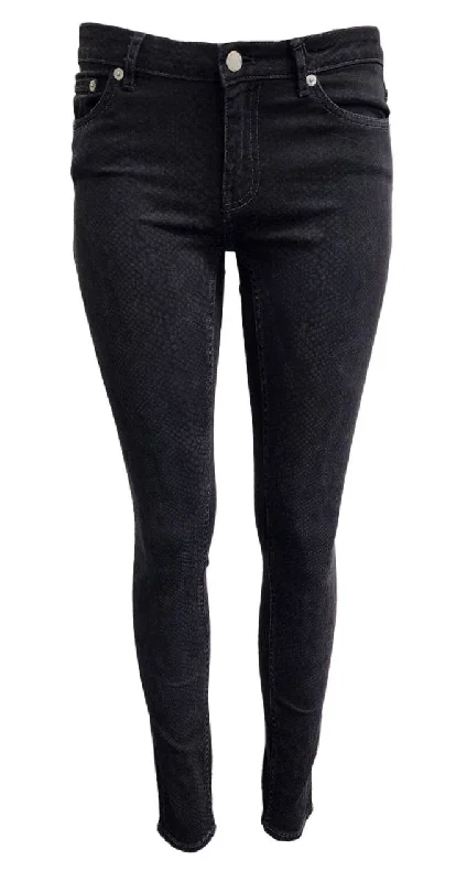 BLK DNM Women's Hull Black Slim Fit Jeans 26 #WJ350801 NWT Comfortable Zip-Up Skinny Jeans