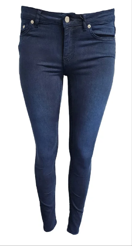 BLK DNM Women's Meadow Blue Slim Fit Jeans 26 #WJ500401 NWT Stylish High-Rise Mom Jeans