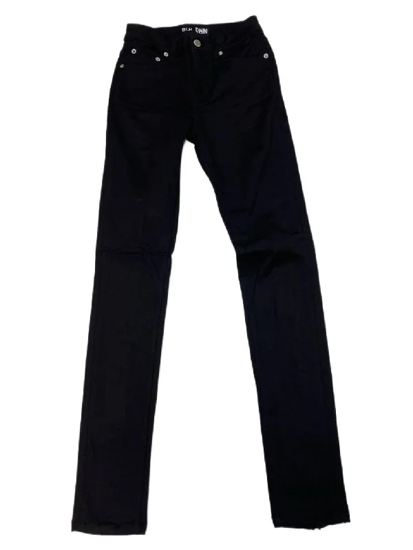 BLK DNM Women's Post Black Back Zip Accent Jeans 22 #WJ610501 Size 26/32 NWT Comfortable Zip-Up Skinny Jeans