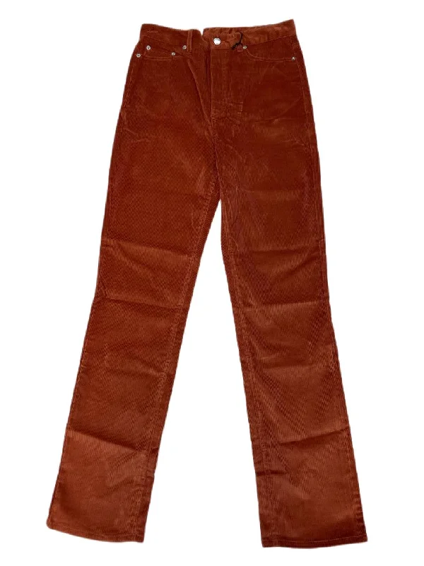 BLK DNM Women's Rust High Rise Corduroy Jeans 6 Size 28x34 NWT Fashionable Distressed Jeans