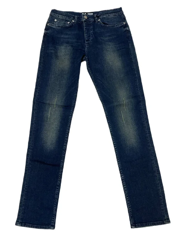 BLK DNM Women's Watt Blue Mid Rise Jeans 31 #WJ810101 Size 26/32 NWT Classic Button Fly Jeans