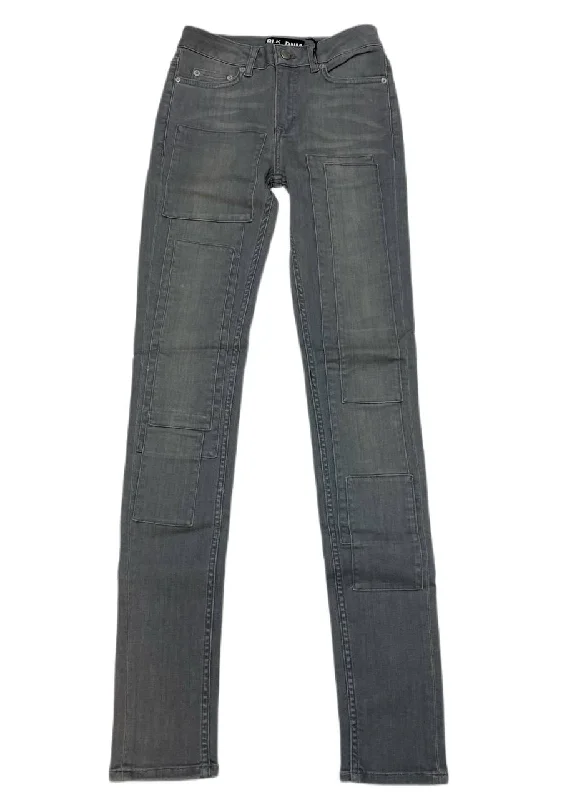 BLK DNM Women's Wolfs Grey Slim Fit Jeans 22 #WJ800101 Size 26/34 NWT Comfortable Stretch Fit Jeans