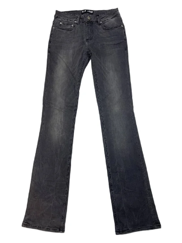 BLK DNM Women's Wood Black Slim Fit Jeans 16 #WJ611001 Size 26/32 NWT Fashionable Distressed Jeans