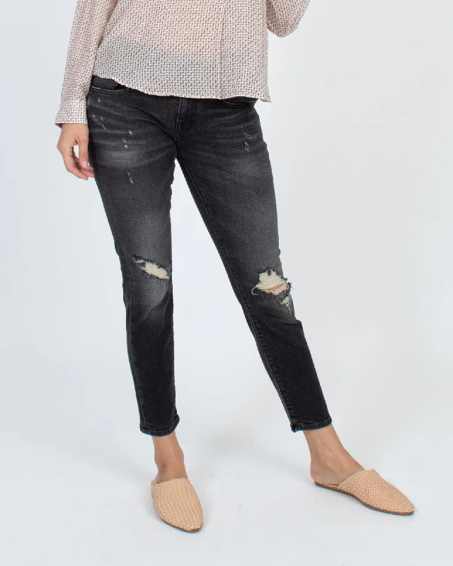 "Boy Skinny" Distressed Jeans Fashionable Bootcut Jeans