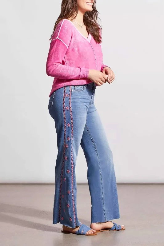 Brooke High Rise Jean In Blue Lotus Fashionable Slim Fit Jeans