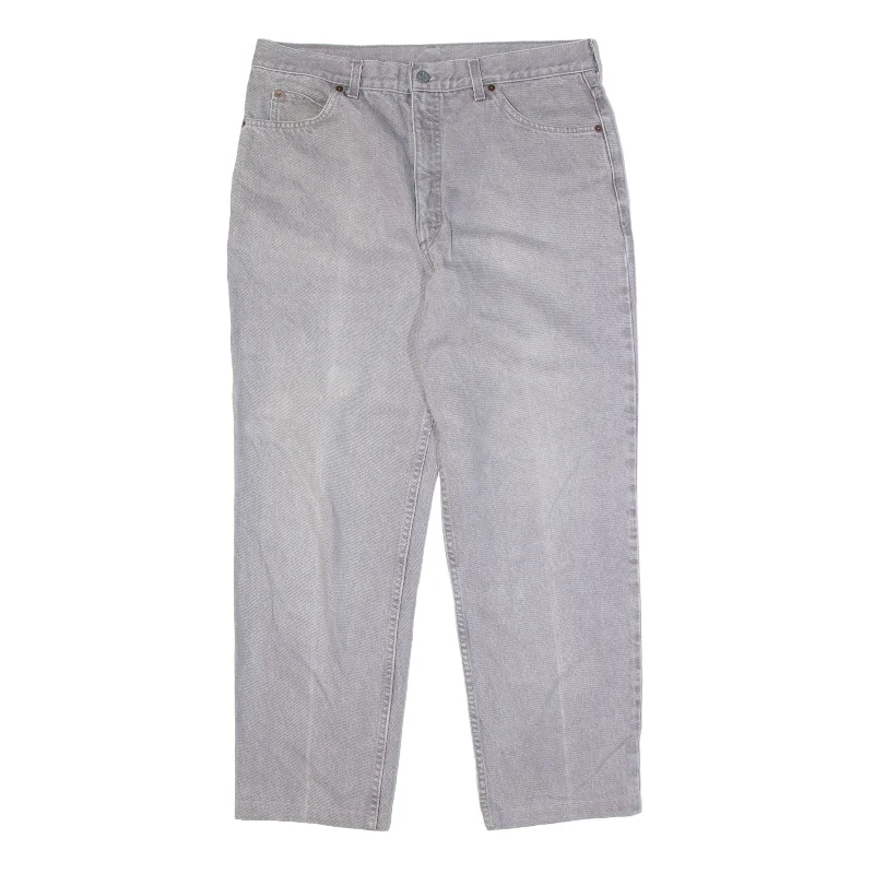 CALVIN KLEIN Jeans Grey Denim Regular Mom Womens W34 L28 Casual Distressed Skinny Jeans
