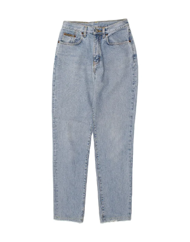 CALVIN KLEIN Womens High Rise Tapered Jeans W27 L30 Blue Cotton Comfortable Straight-Legged Denim