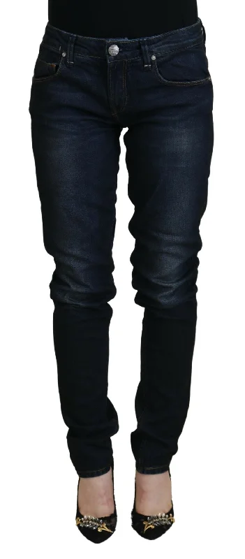 Acht Chic Low Waist Denim Skinny Jeans Elegant Skinny Leg Jeans