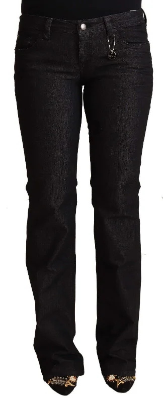 Chic Low Waist Skinny Black Denim Jeans Comfortable Ankle Jeans