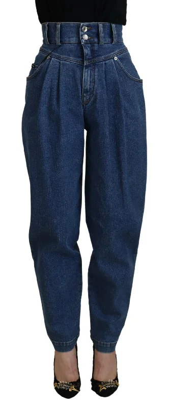 Dolce & Gabbana Elegant High Waist Blue Jeans Classic Slim Fit Jeans